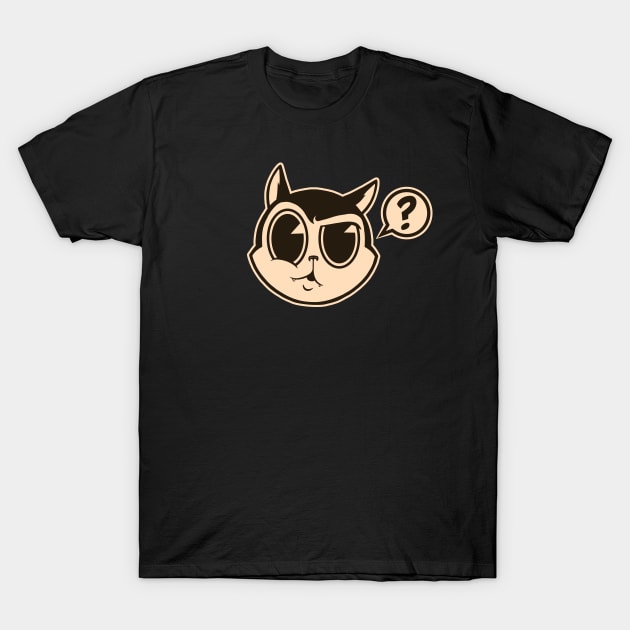 The Legend of Acid Kitty Pt. 4 - Question EVERYTHING Cute Retro Trippy Kitten Cartoon T-Shirt by kgullholmen